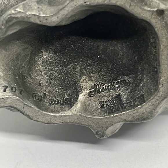 Vintage Hudson Fine Pewter Dolphins on Waves #2707 Dated 1992 Miniature - Picture 6 of 7